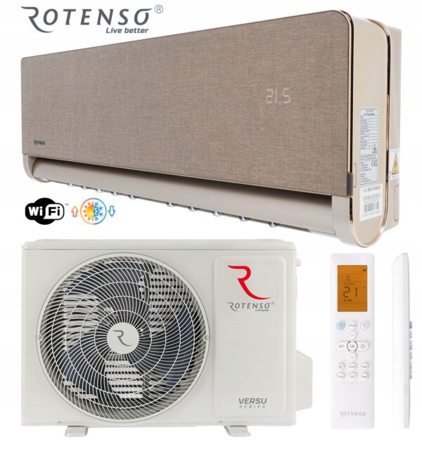 Rotenso Versu Cloth Caramel WiFi-Klimaanlage 3,5 kW 35 m² – Bild 1