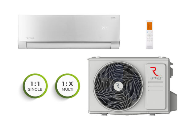 Rotenso Versu Silver WiFi Klimaanlage 2,6kW 26 m2 – Bild 1